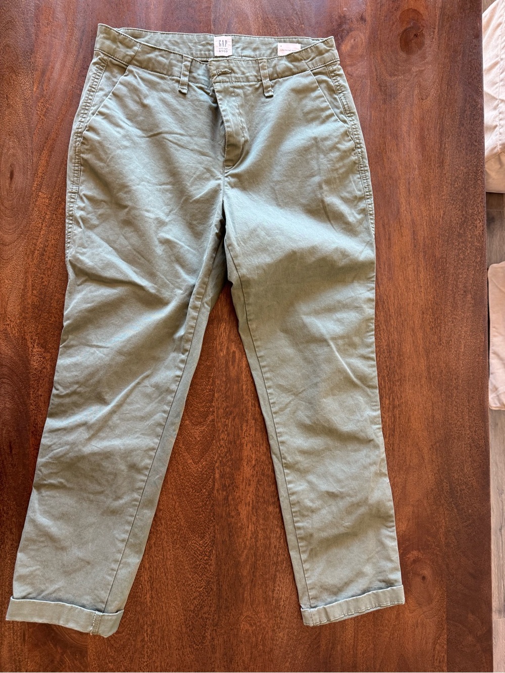 GAP green chino pants